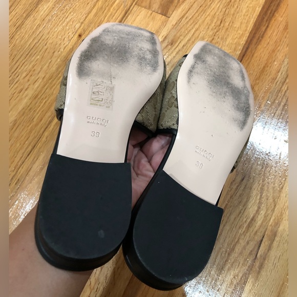 ‼️SOLD‼️GUCCI GG JOLIE MARMONT MATELASSE CANVAS LEATHER SUPREME SLIDE SANDAL - Picture 12 of 14